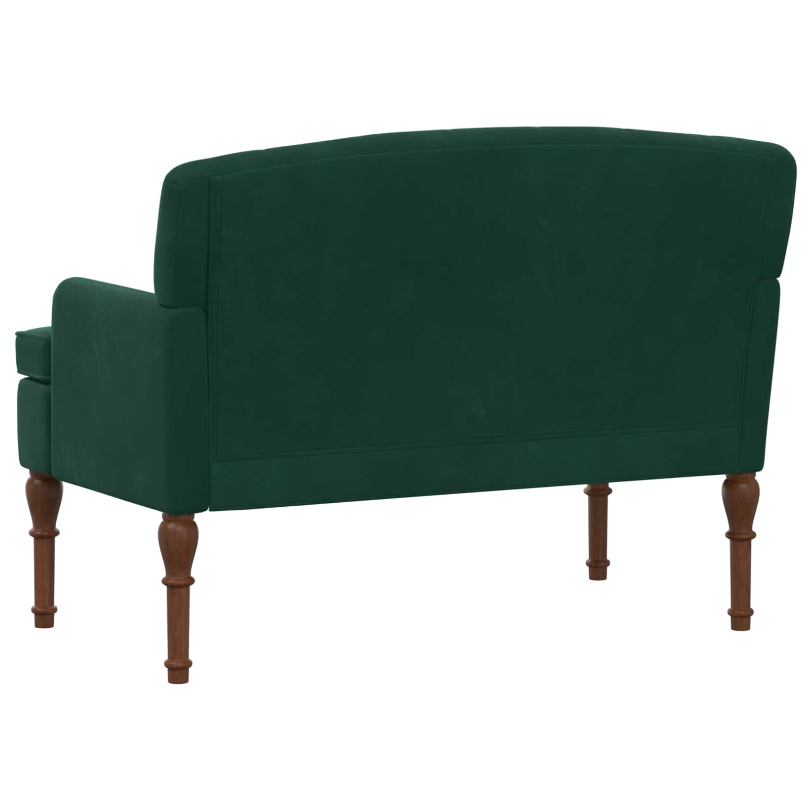Love seat με κουμπιά Σκούρο Πράσινο 111 x 65 x 79 εκ Βελούδο