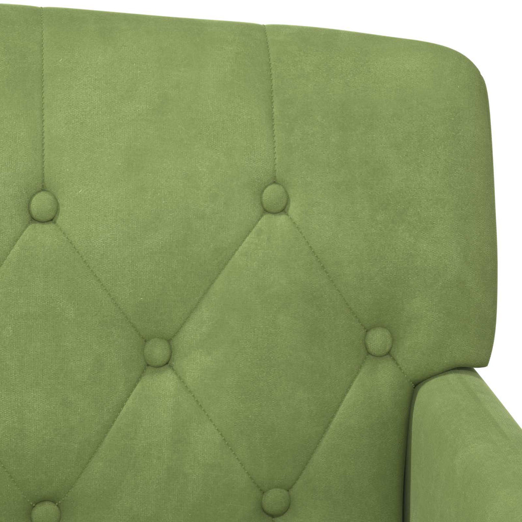 Love seat με κουμπιά Ανοιχτό Πράσινο 111 x 65 x 79 εκ Βελούδο