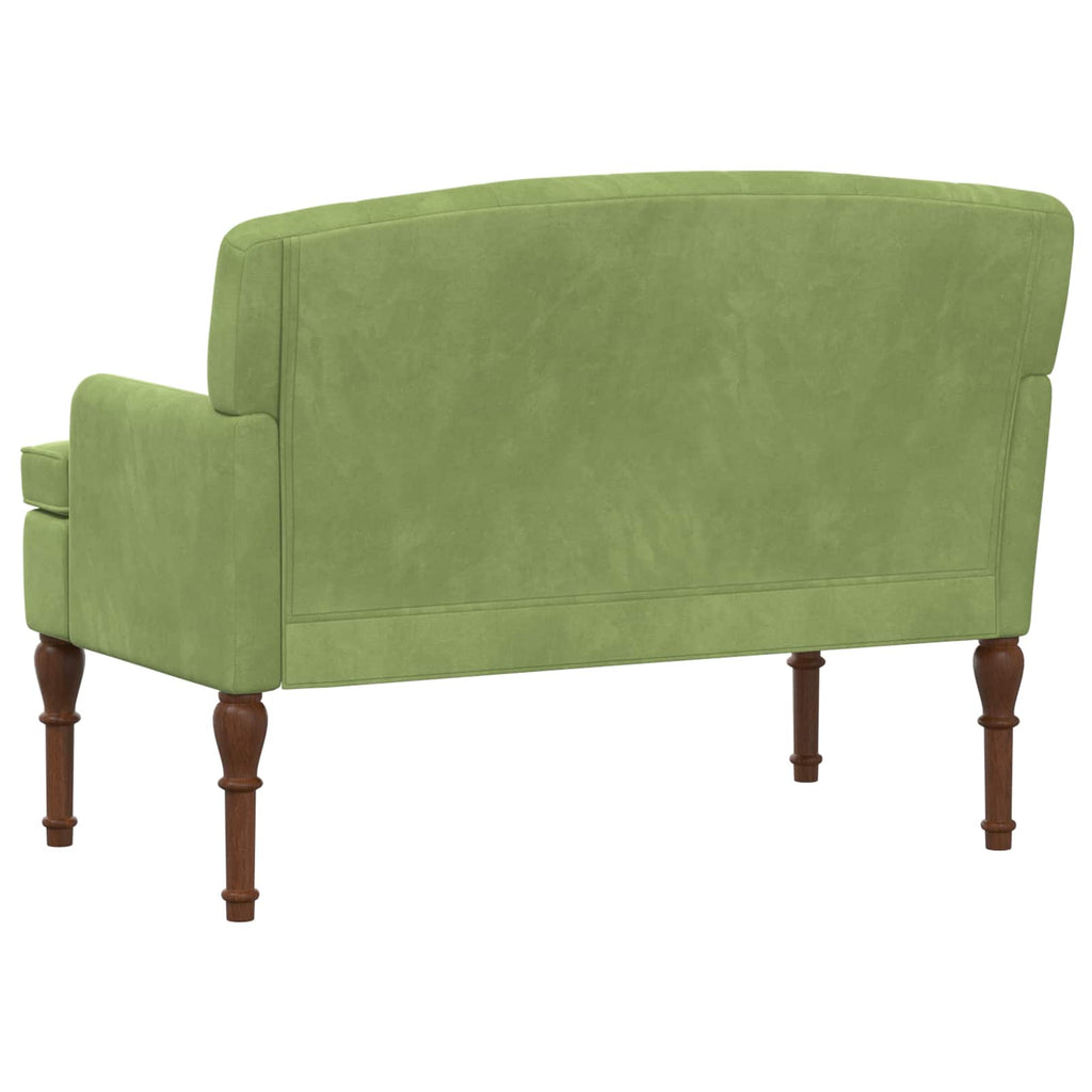 Love seat με κουμπιά Ανοιχτό Πράσινο 111 x 65 x 79 εκ Βελούδο