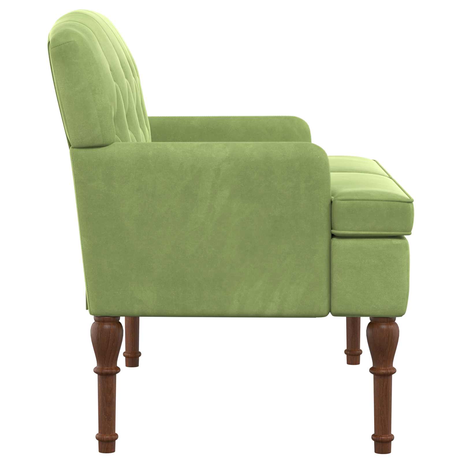 Love seat με κουμπιά Ανοιχτό Πράσινο 111 x 65 x 79 εκ Βελούδο