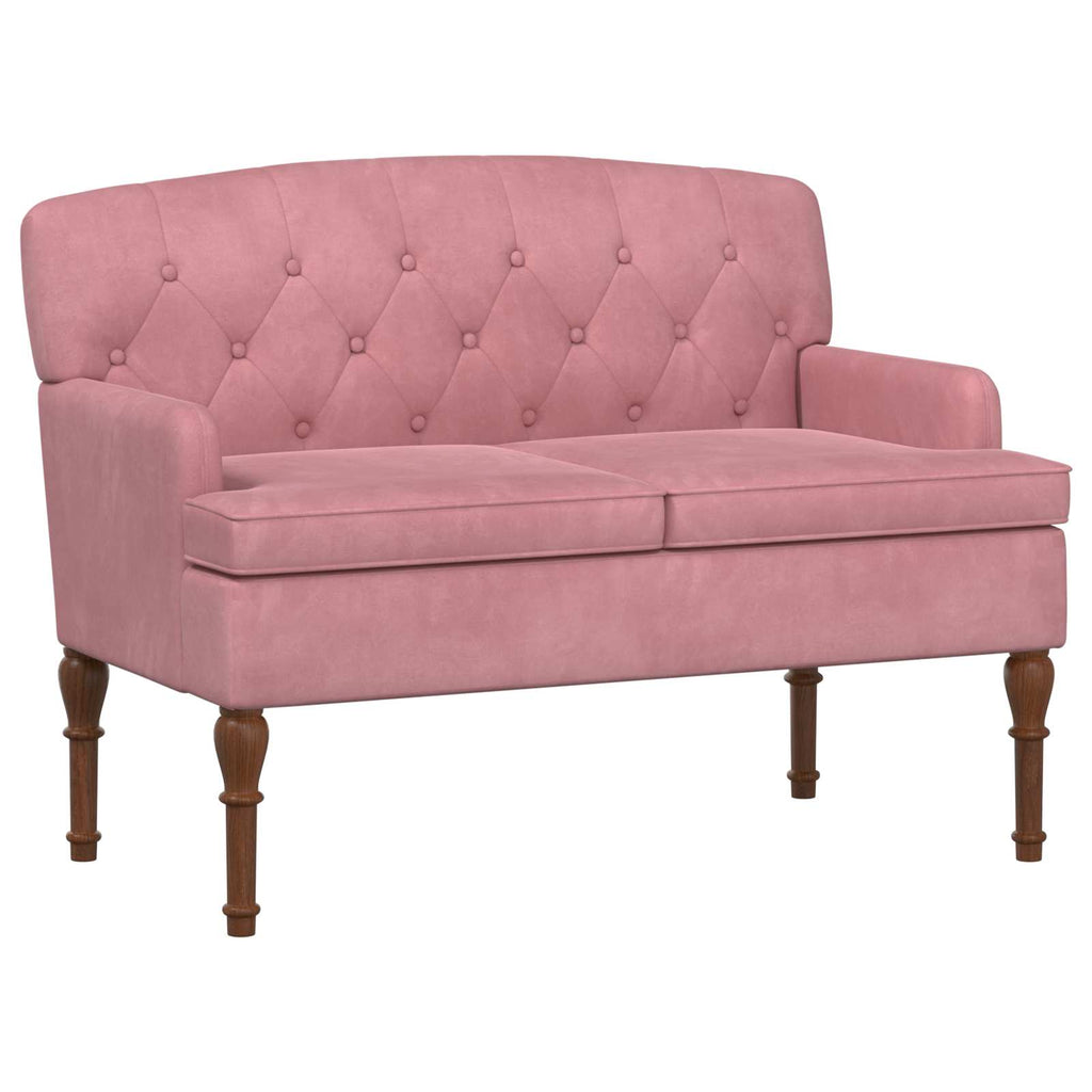Love seat με κουμπιά Ροζ 111 x 65 x 79 εκ Βελούδο