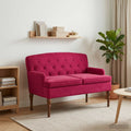 Love seat με κουμπιά Κόκκινο 111 x 65 x 79 εκ Βελούδο