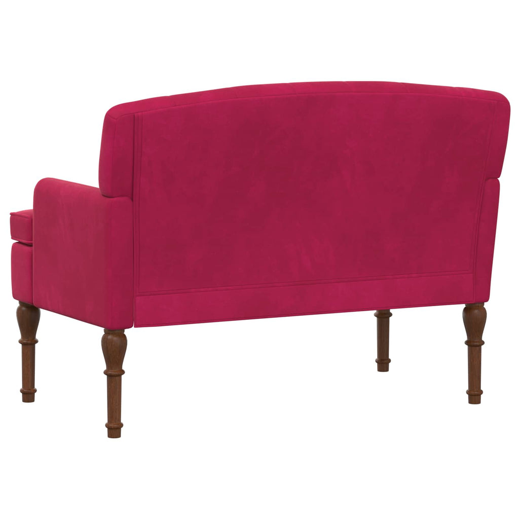Love seat με κουμπιά Κόκκινο 111 x 65 x 79 εκ Βελούδο