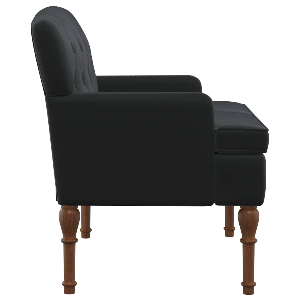 Love seat με κουμπιά Μαύρο 111 x 65 x 79 εκ Βελούδο