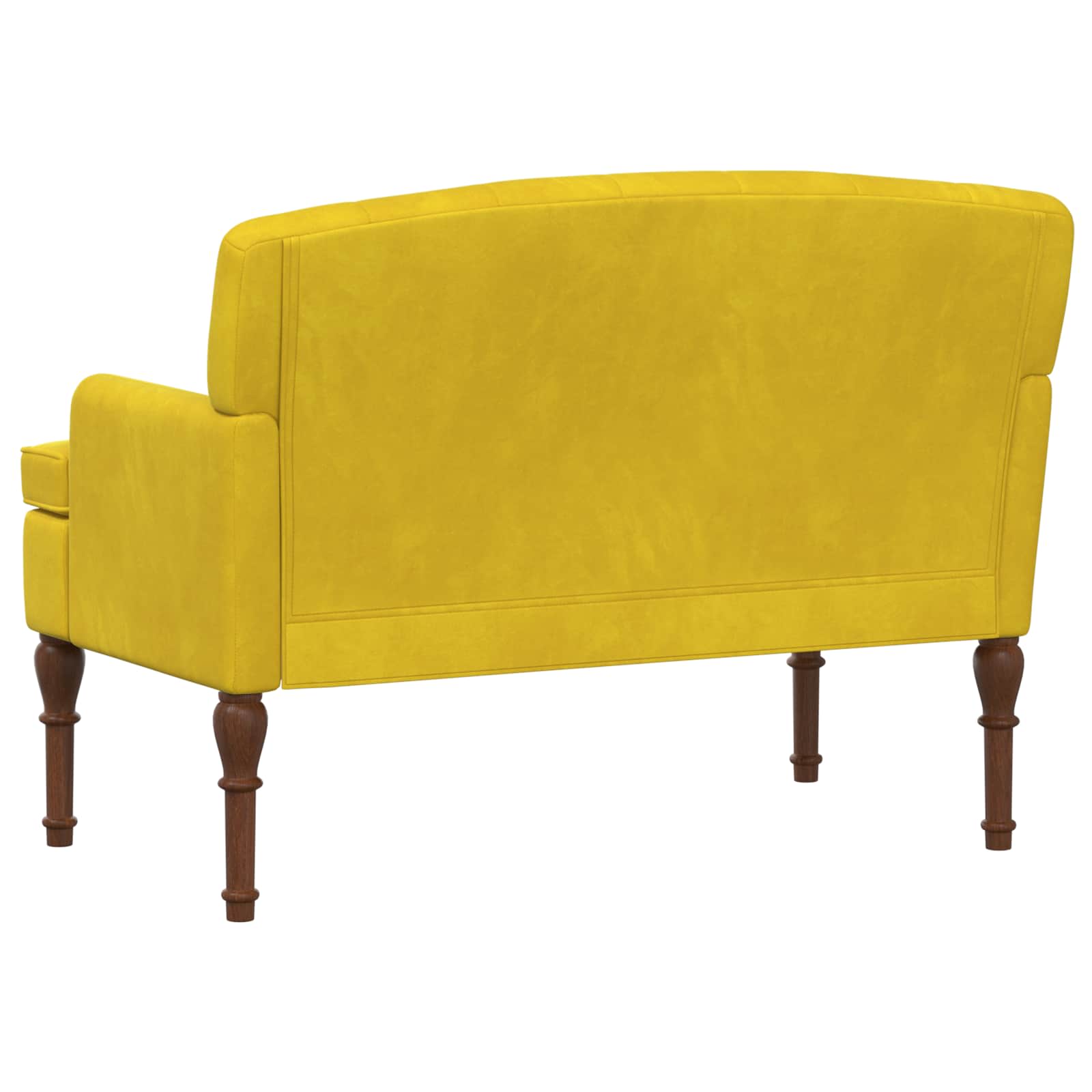 Love seat με κουμπιά Απαλό Κίτρινο 111 x 65 x 79 εκ Βελούδο