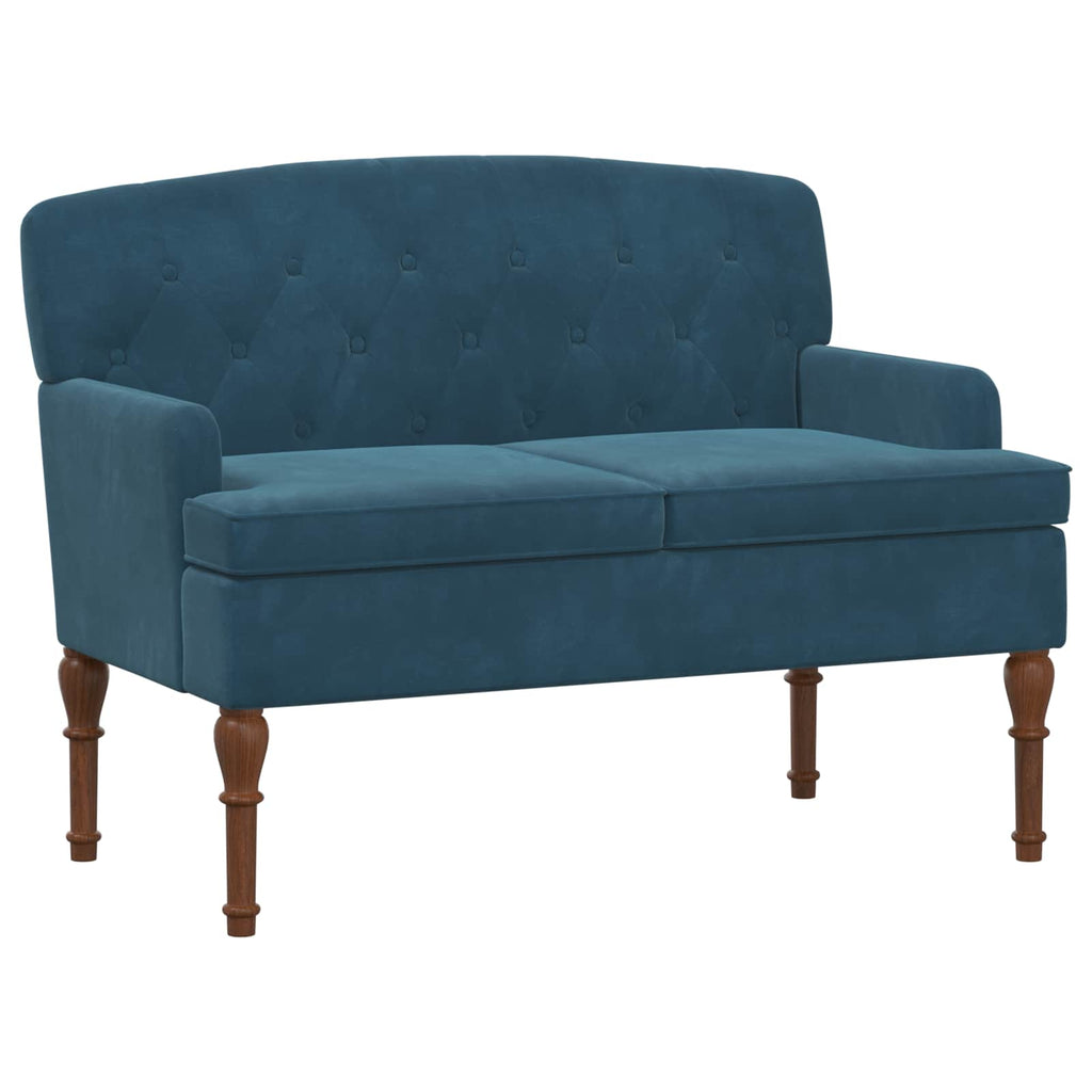 Love seat με κουμπιά Μπλε 111 x 65 x 79 εκ Βελούδο