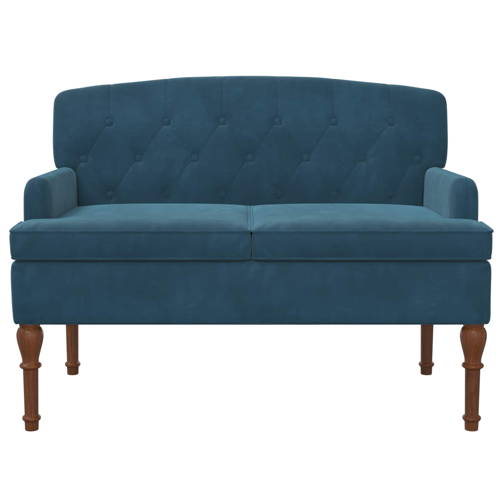 Love seat με κουμπιά Μπλε 111 x 65 x 79 εκ Βελούδο