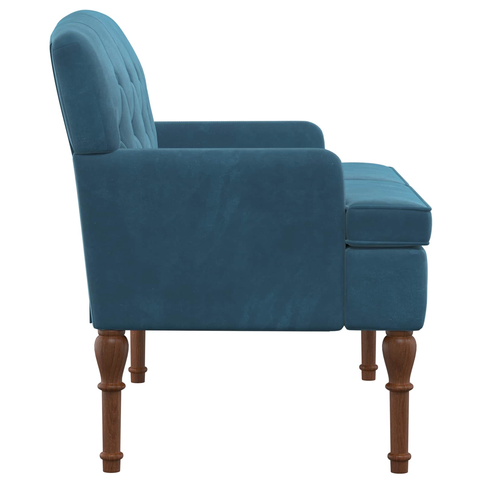 Love seat με κουμπιά Μπλε 111 x 65 x 79 εκ Βελούδο