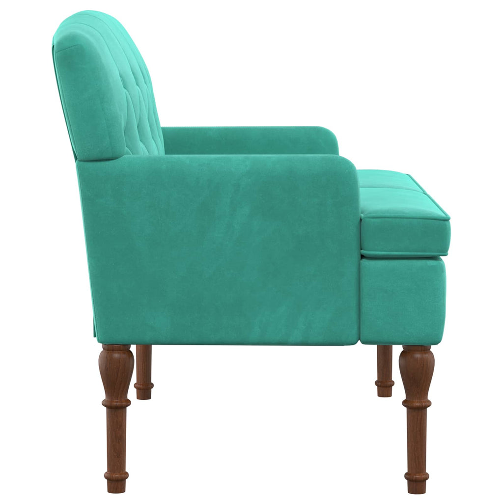 Love seat με κουμπιά Τιρκουάζ 111 x 65 x 79 εκ Βελούδο