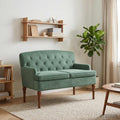 Love seat με κουμπιά Θαλασσί 111 x 65 x 79 εκ Βελούδο
