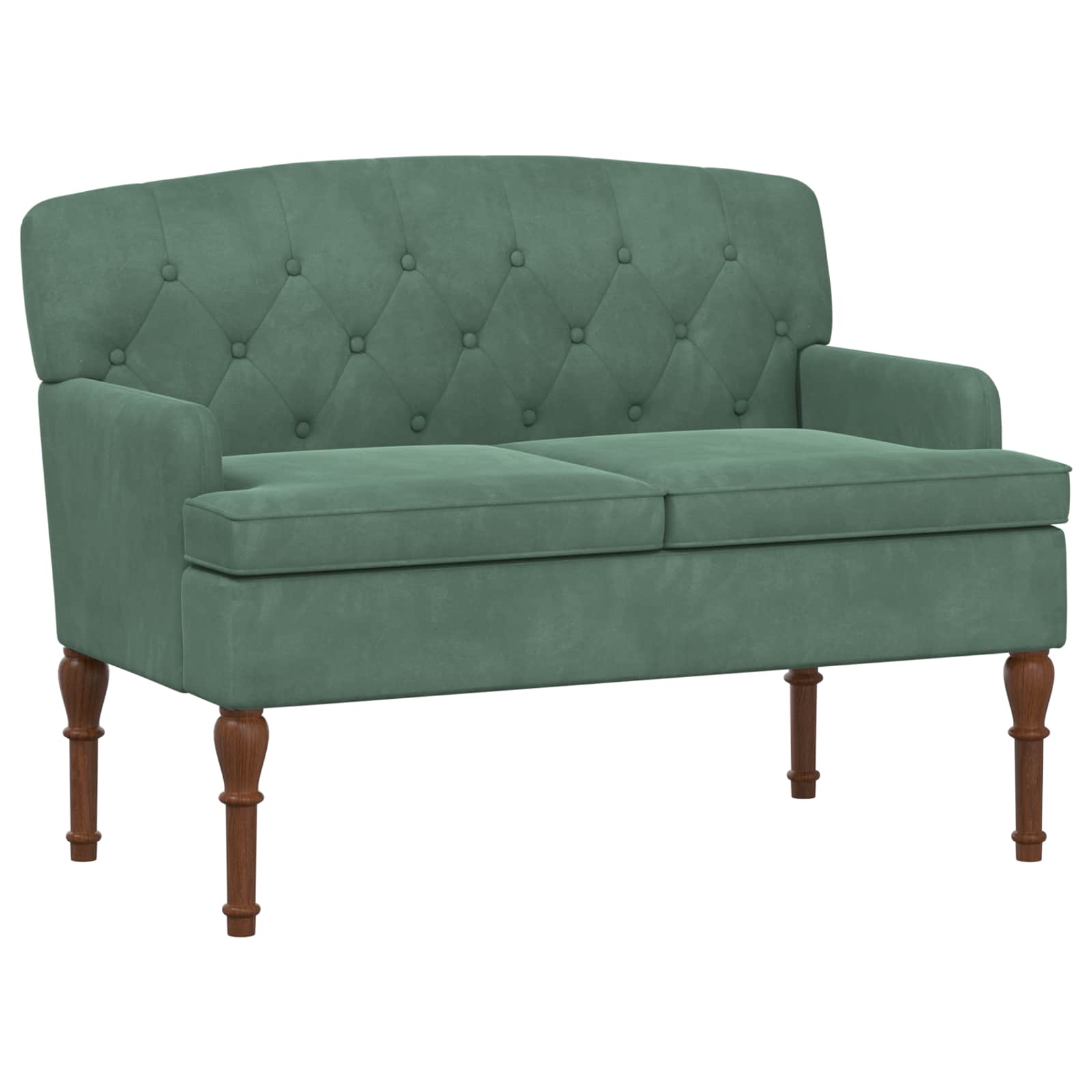 Love seat με κουμπιά Θαλασσί 111 x 65 x 79 εκ Βελούδο