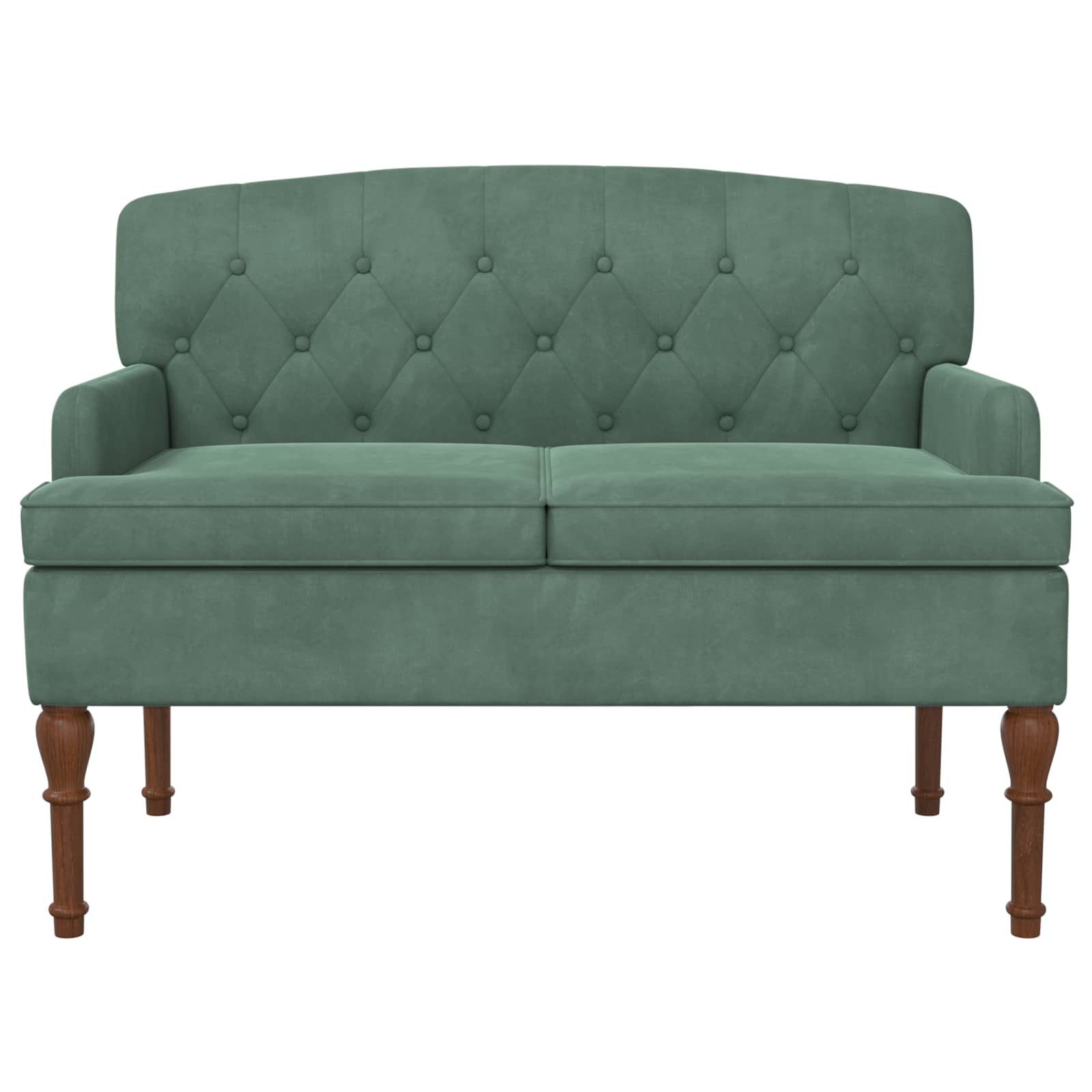 Love seat με κουμπιά Θαλασσί 111 x 65 x 79 εκ Βελούδο