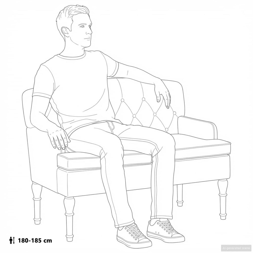 Love seat με κουμπιά Θαλασσί 111 x 65 x 79 εκ Βελούδο