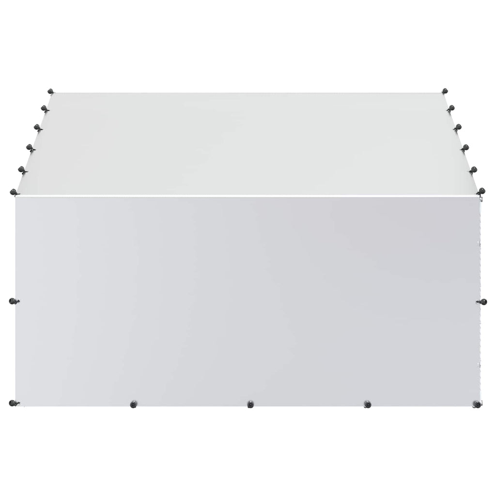 Κοτέτσι με Οροφή Ασημί 200 x 200 x 150 cm Γαλβανισμένος Χάλυβας
