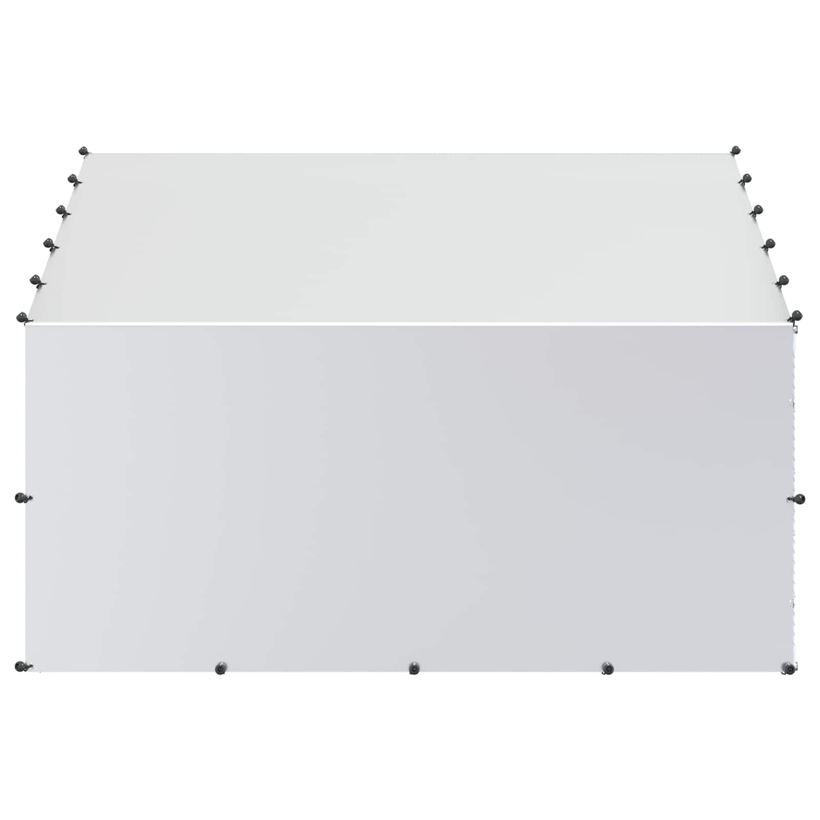 Κοτέτσι με Οροφή Ασημί 200 x 200 x 150 cm Γαλβανισμένος Χάλυβας