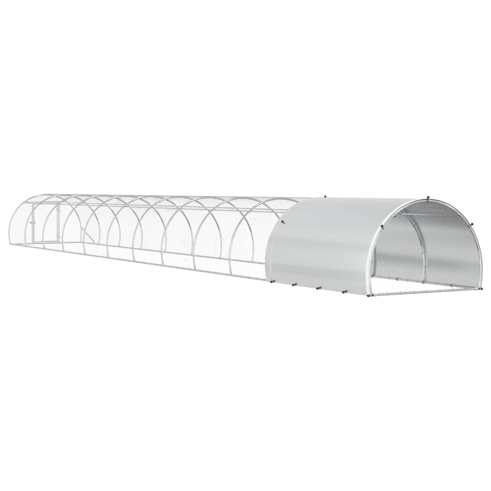 Κοτέτσι Ασημί 1200 x 150 x 100 εκ. Γαλβανισμένος Χάλυβας
