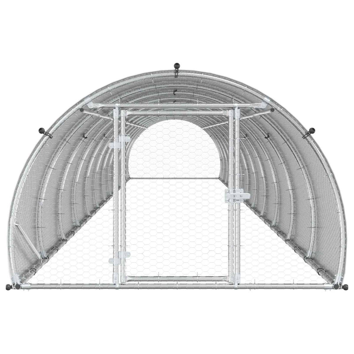 Κοτέτσι Ασημί 1200 x 150 x 100 εκ. Γαλβανισμένος Χάλυβας