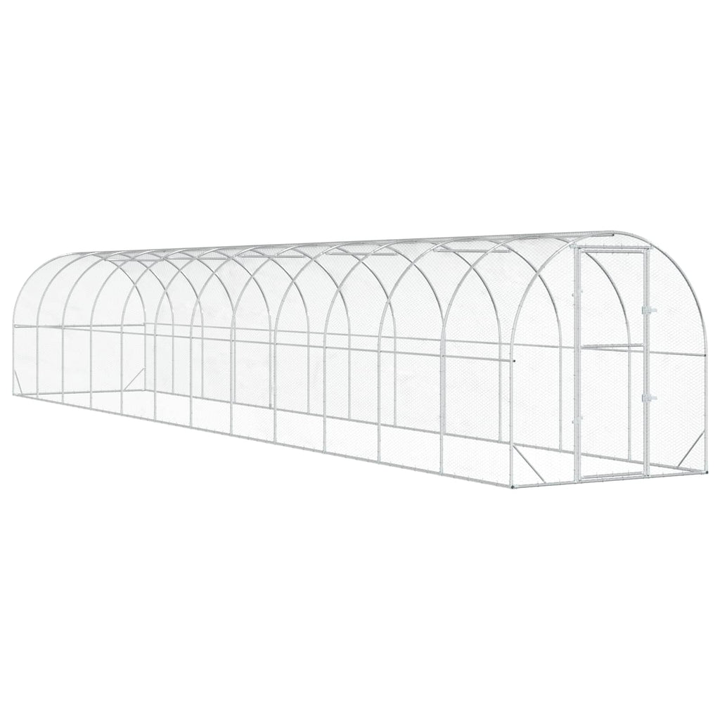 Κοτέτσι Ασημί 1200 x 200 x 200 εκ. Γαλβανισμένος Χάλυβας
