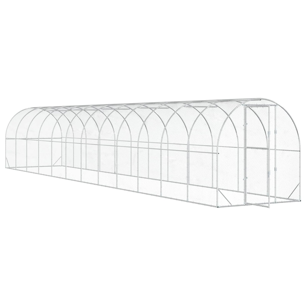 Κοτέτσι Ασημί 1200 x 200 x 200 εκ. Γαλβανισμένος Χάλυβας