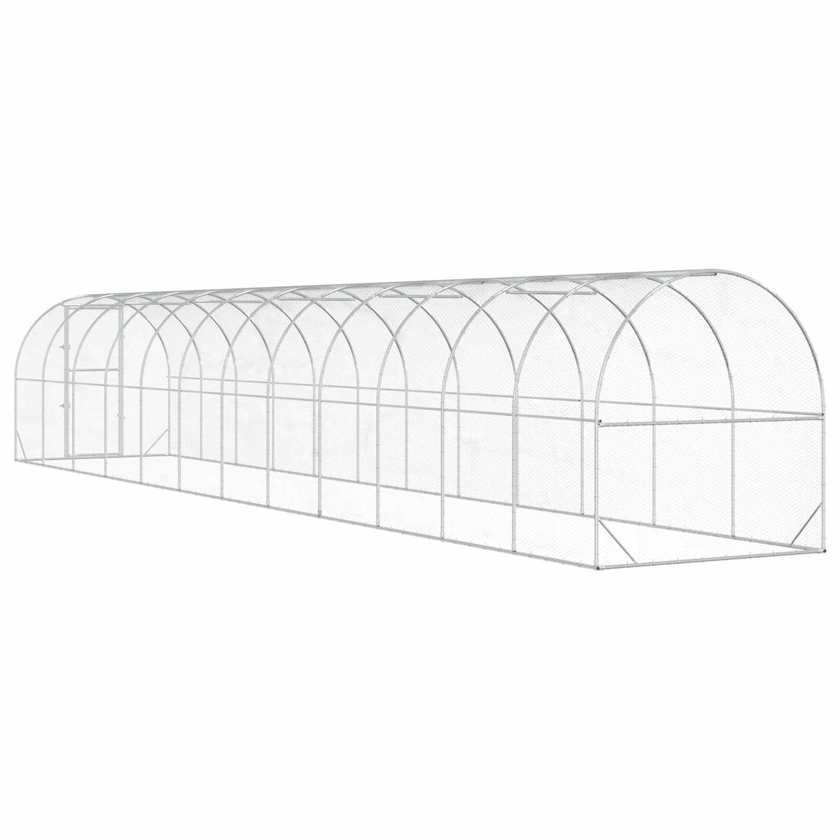 Κοτέτσι Ασημί 1200 x 200 x 200 εκ. Γαλβανισμένος Χάλυβας