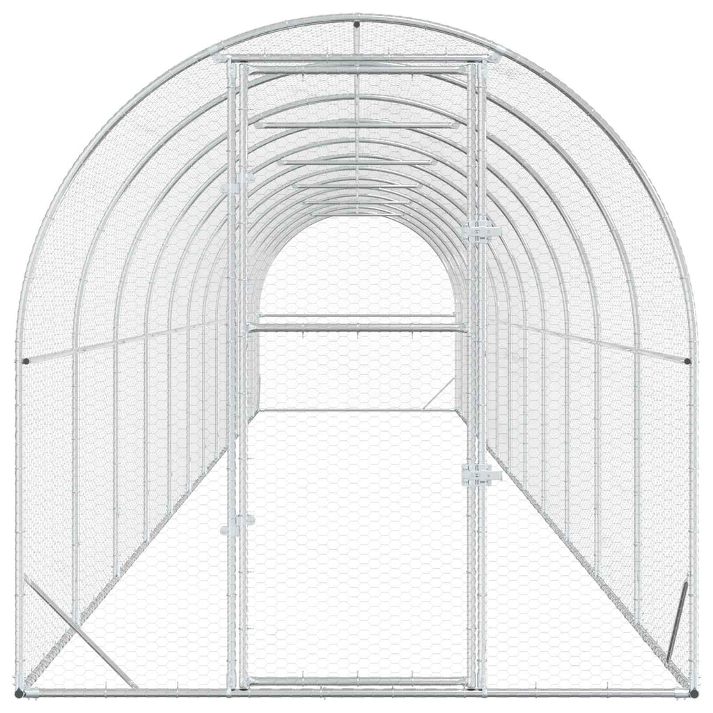Κοτέτσι Ασημί 1200 x 200 x 200 εκ. Γαλβανισμένος Χάλυβας