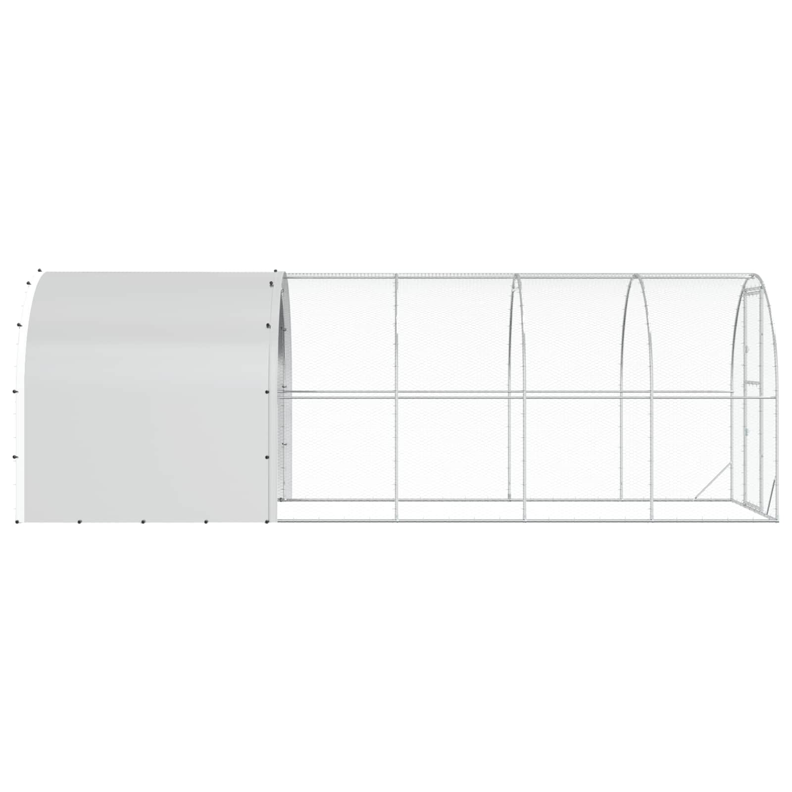 Κοτέτσι Ασημί 600 x 200 x 200 εκ. Γαλβανισμένος Χάλυβας