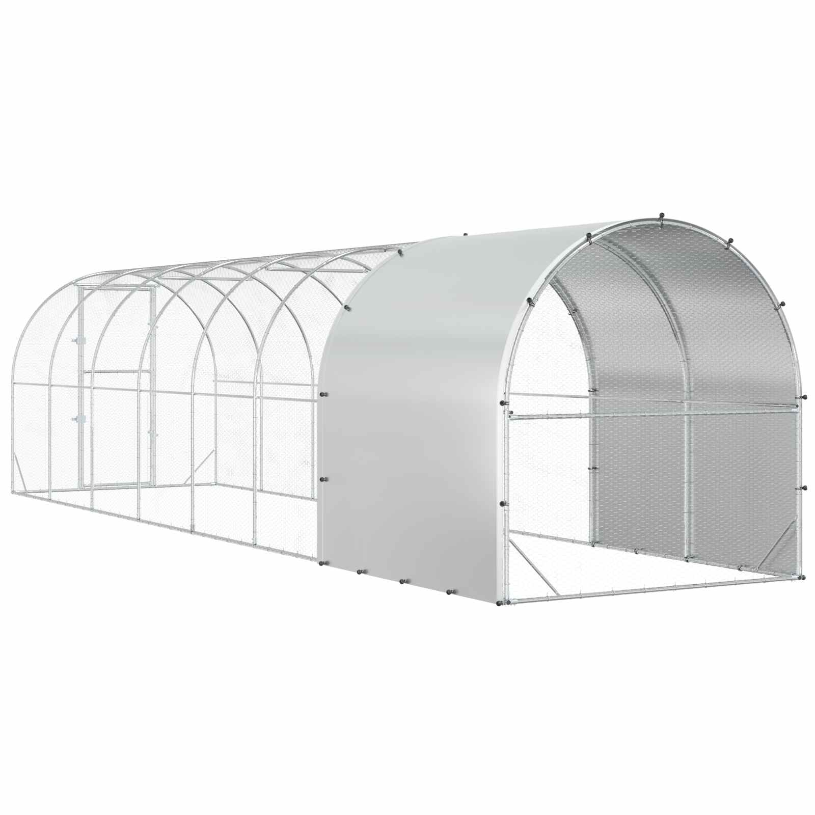 Κοτέτσι Ασημί 800 x 200 x 200 εκ. Γαλβανισμένος Χάλυβας