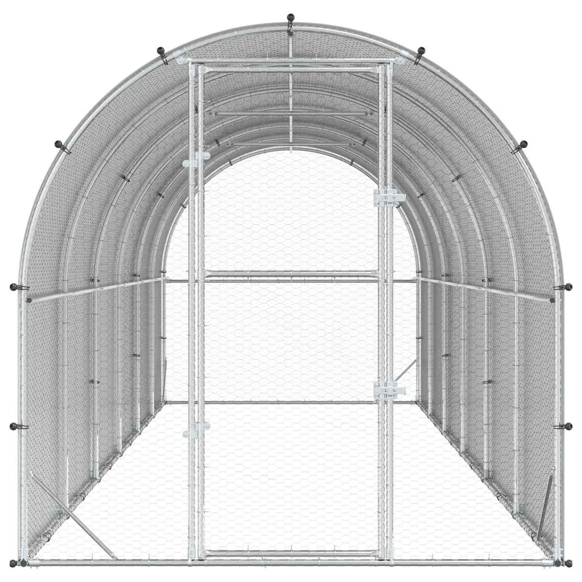 Κοτέτσι Ασημί 600 x 200 x 200 εκ. Γαλβανισμένος Χάλυβας