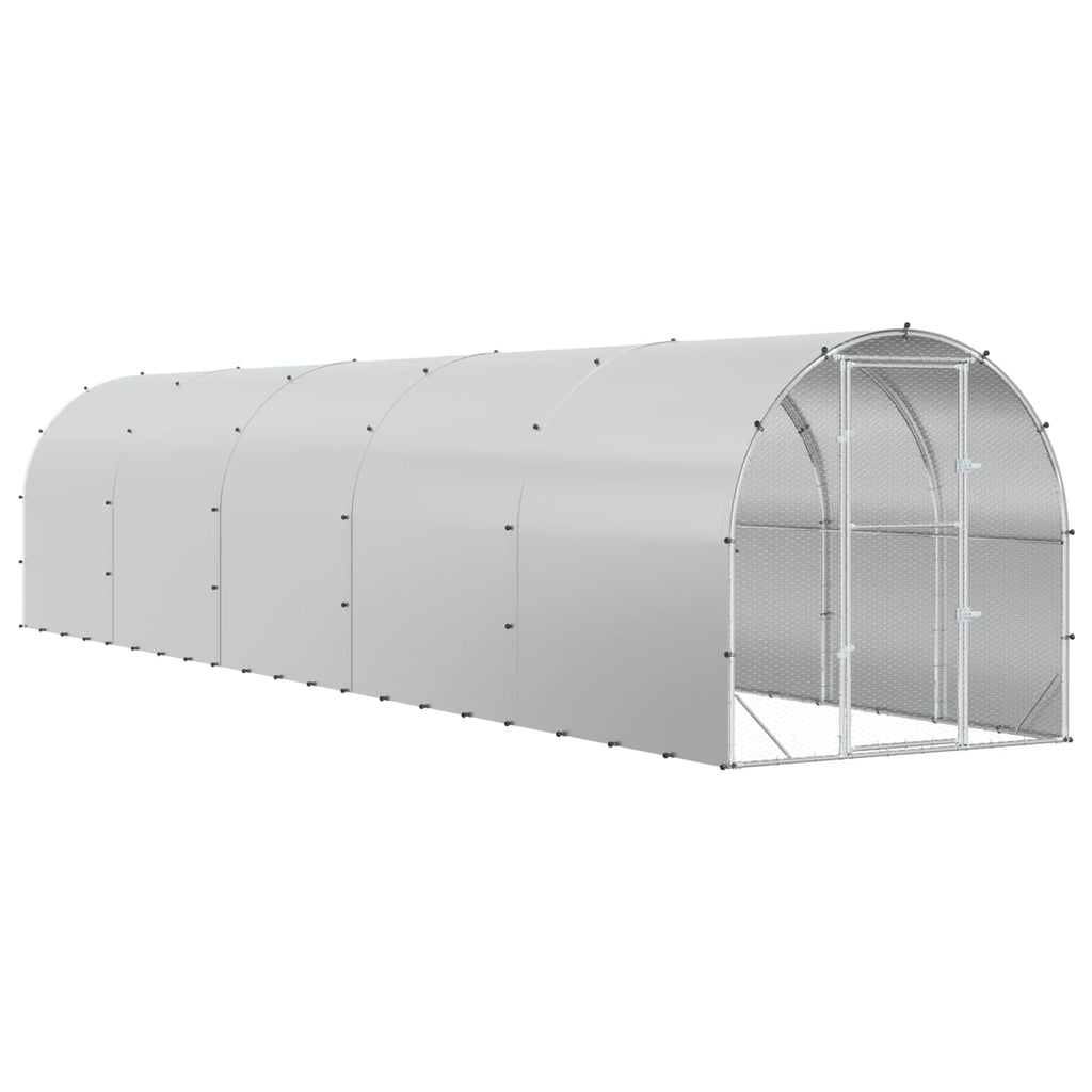 Κοτέτσι Ασημί 1000 x 200 x 200 εκ. Γαλβανισμένος Χάλυβας