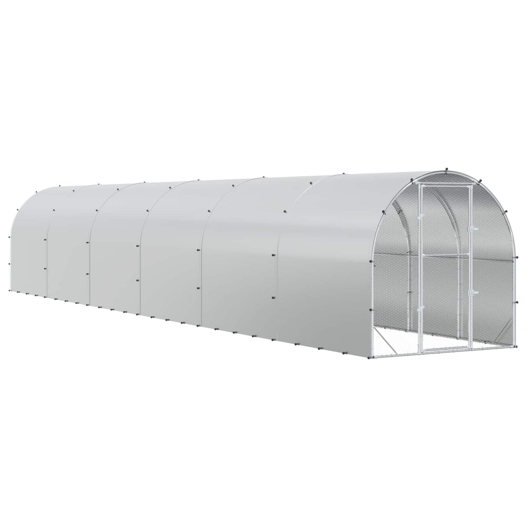 Κοτέτσι Ασημί 1200 x 200 x 200 εκ. Γαλβανισμένος Χάλυβας