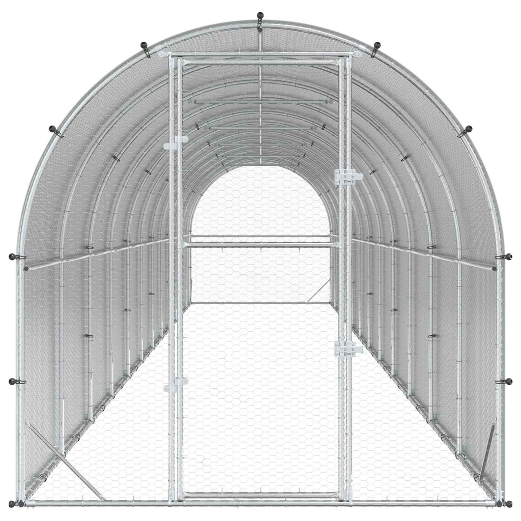 Κοτέτσι Ασημί 1200 x 200 x 200 εκ. Γαλβανισμένος Χάλυβας
