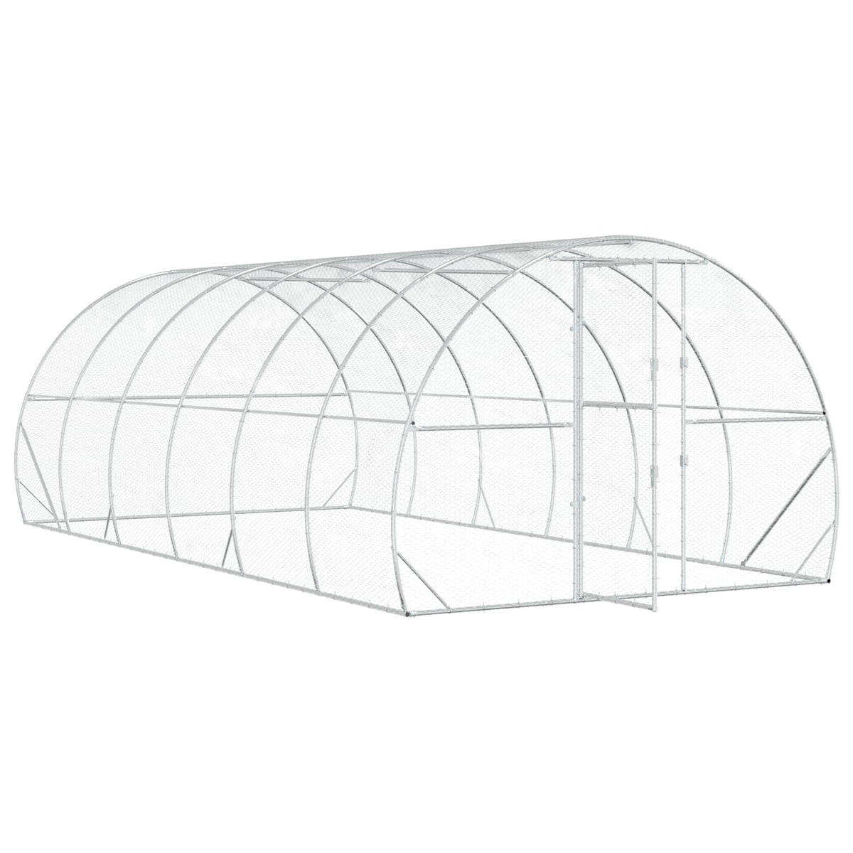Κοτέτσι Ασημί 600 x 300 x 200 cm Γαλβανισμένος Χάλυβας