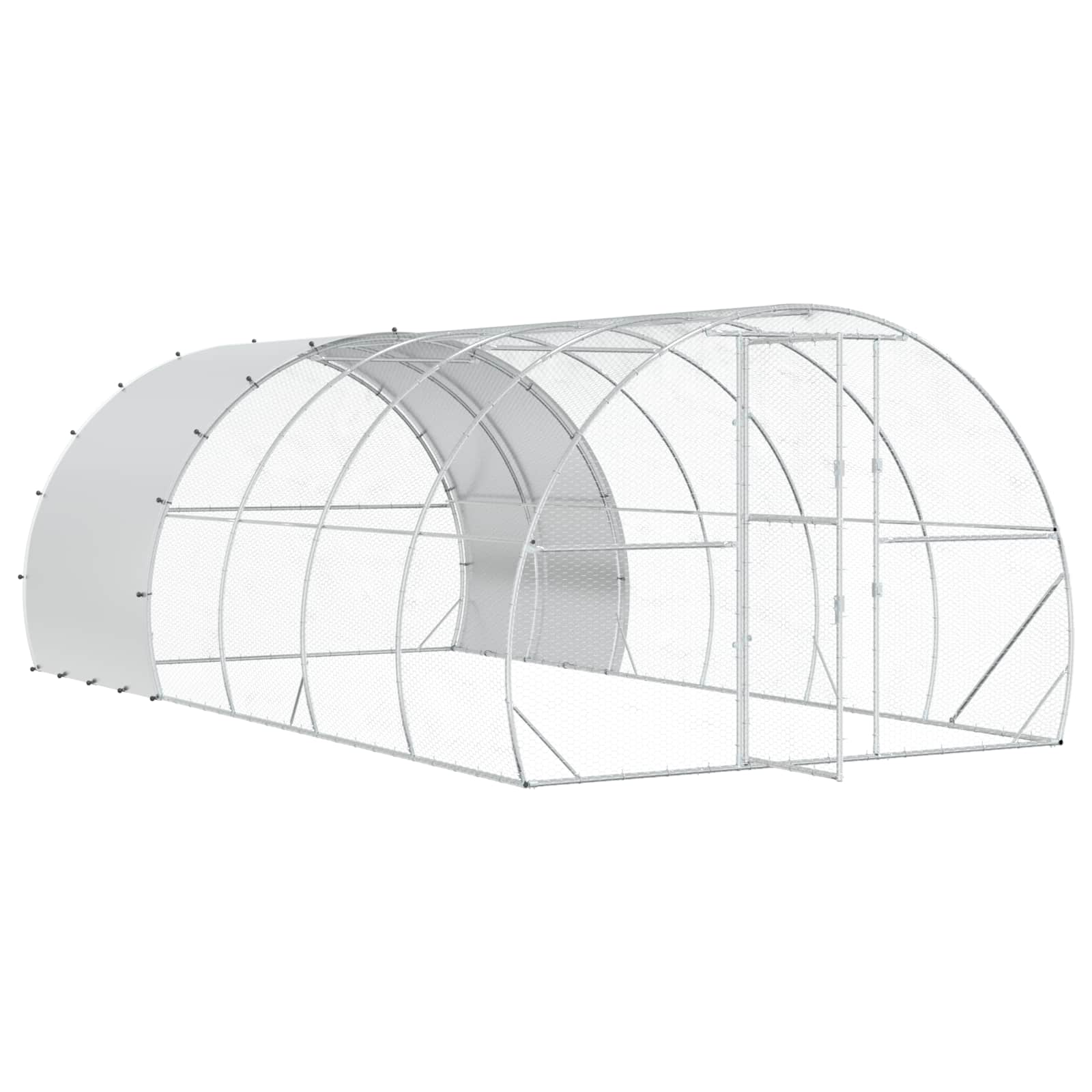 Κοτέτσι Ασημί 600 x 300 x 200 cm Γαλβανισμένος Χάλυβας