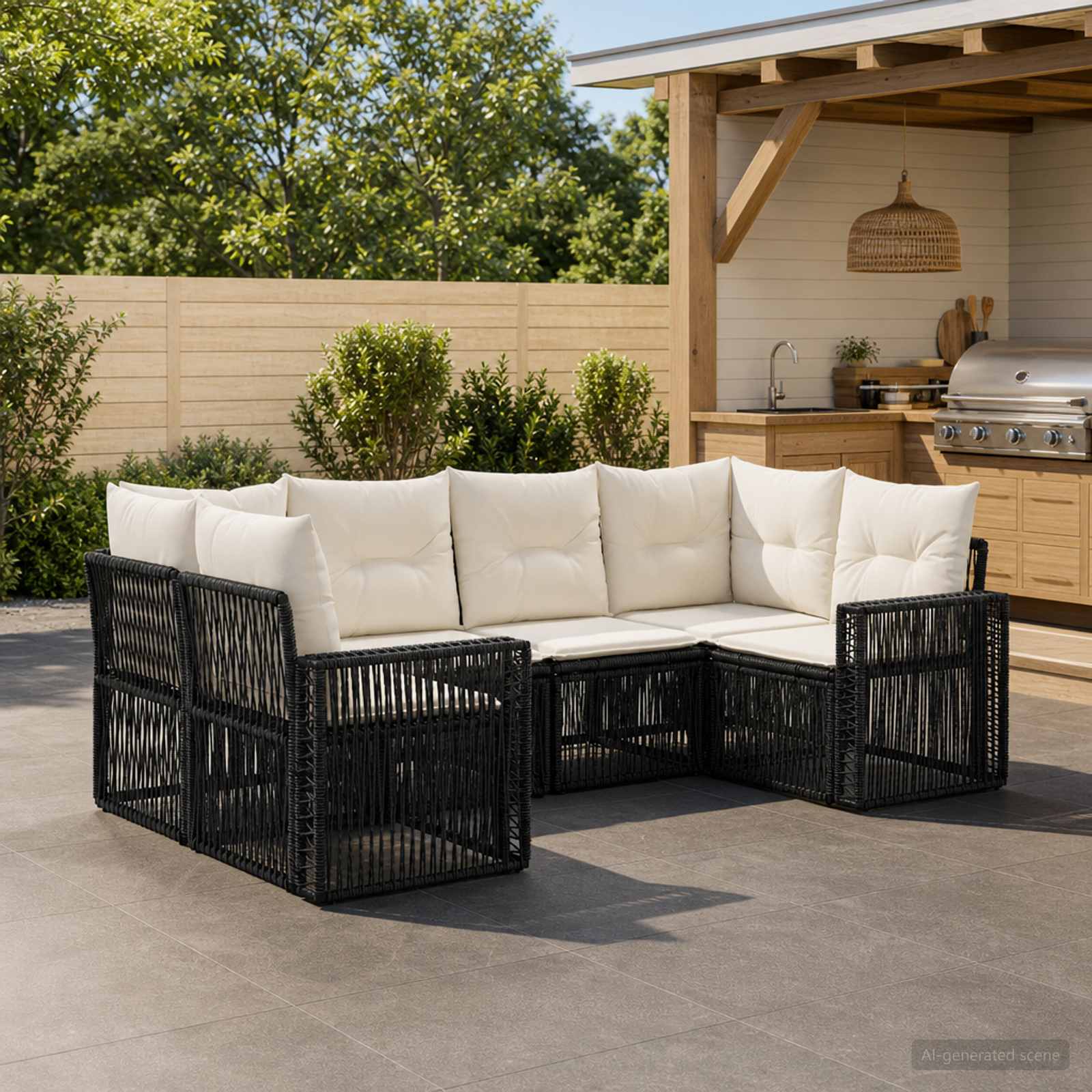 Σετ Καναπέ Κήπου 6 τμχ. 6-Αριθμός καθισμάτων