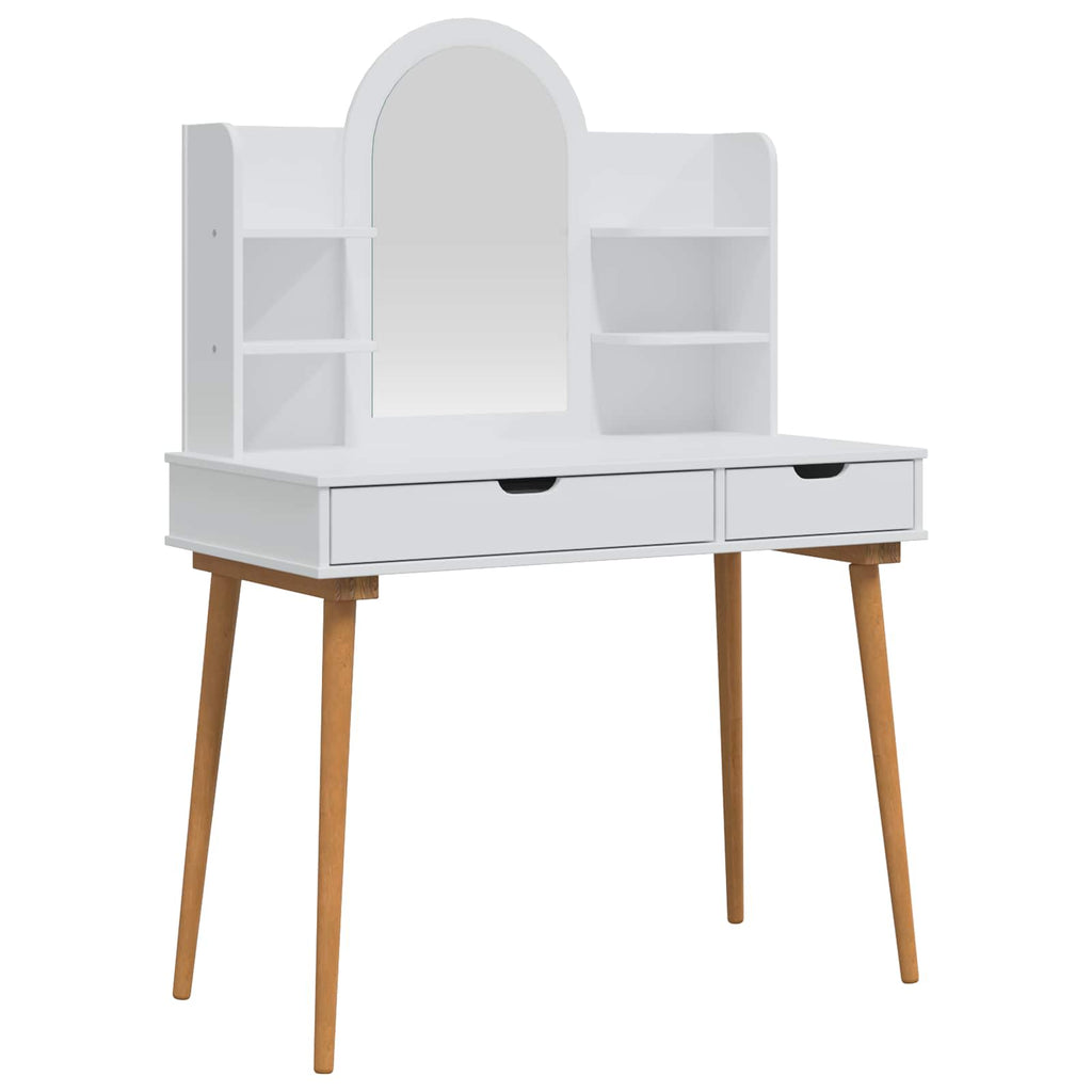 Σετ Τραπεζιού Μακιγιάζ FAUSKE 4 τμχ. Λευκό 100 x 50 x 143 εκ