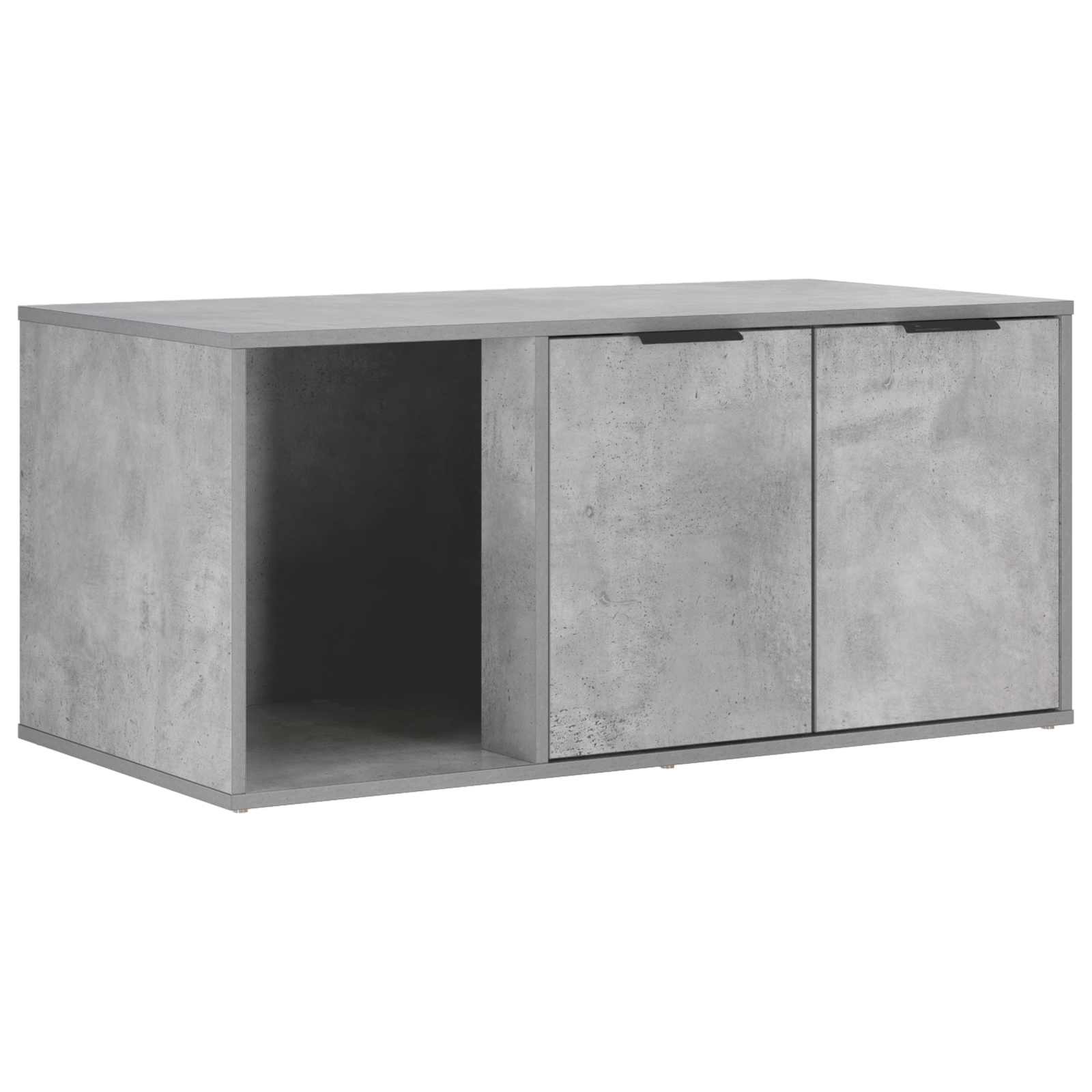 Έπιπλο Κλουβί Γάτας Γκρι Σκυροδέματος 100 x 49 x 45 εκ.