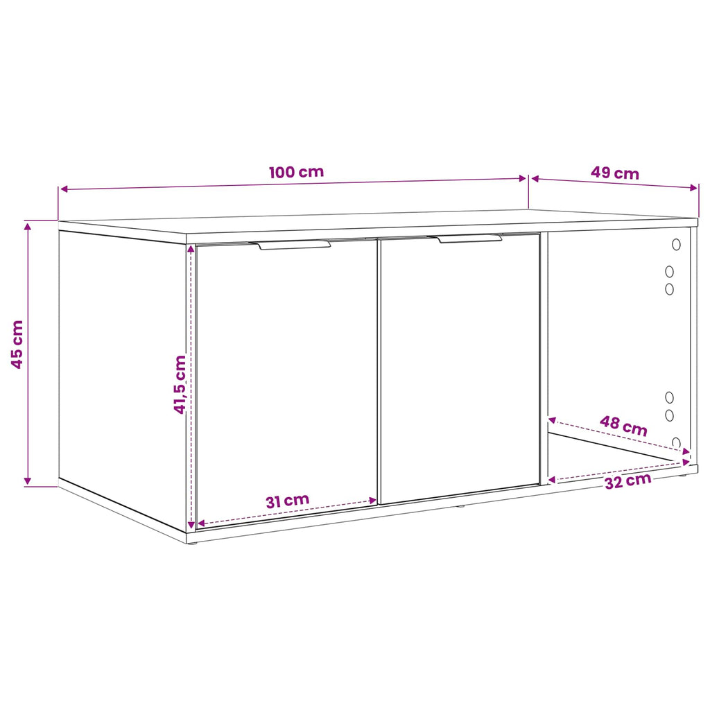 Έπιπλο Κλουβί Γάτας Γκρι Sonoma 100 x 49 x 45 εκ.