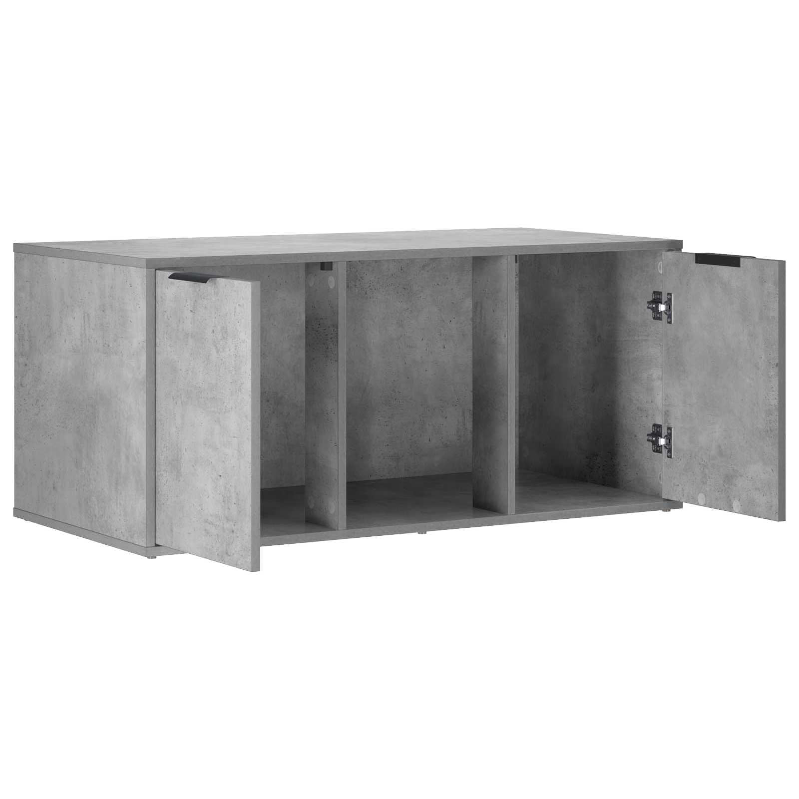 Έπιπλο Κλουβί Γάτας Γκρι Σκυροδέματος 100 x 49 x 45 εκ.