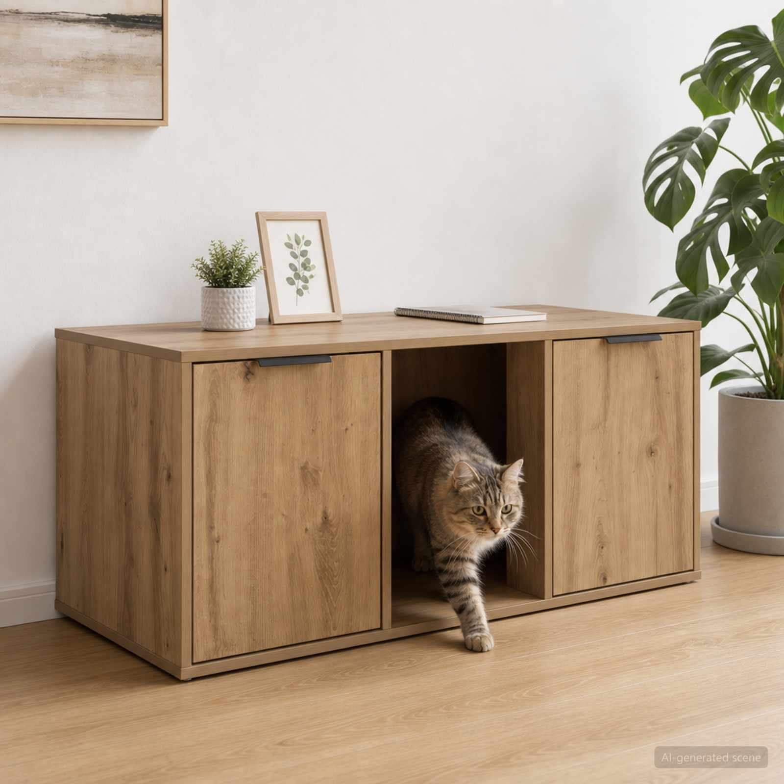 Έπιπλο Κλουβί Γάτας Artisan Δρυς 100 x 49 x 45 εκ.