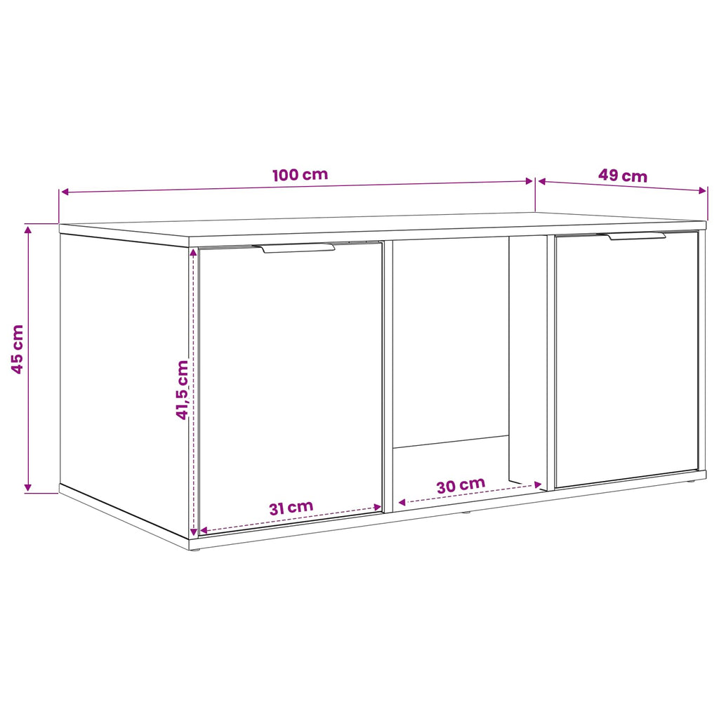Έπιπλο Κλουβί Γάτας Artisan Δρυς 100 x 49 x 45 εκ.