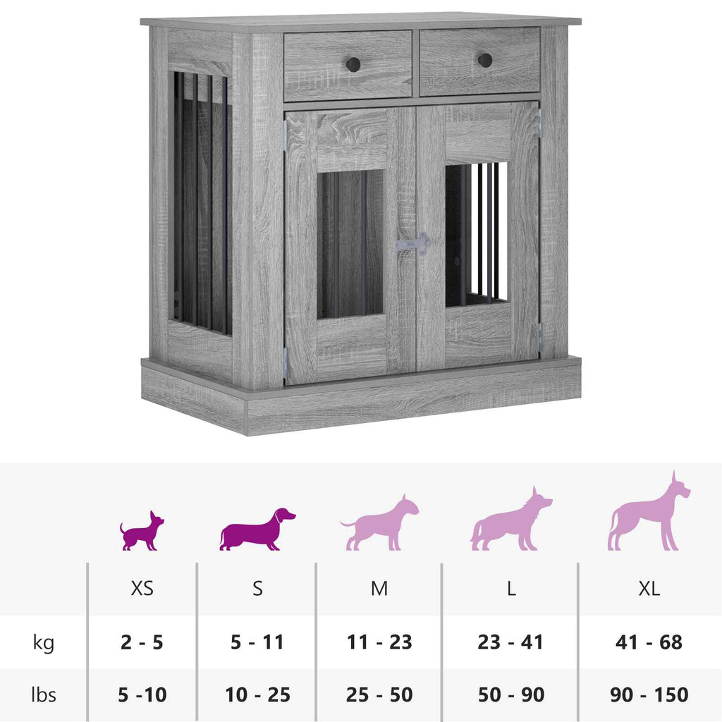 Έπιπλο για κλουβί σκύλου Γκρι Sonoma 80 x 47,5 x 80 εκ