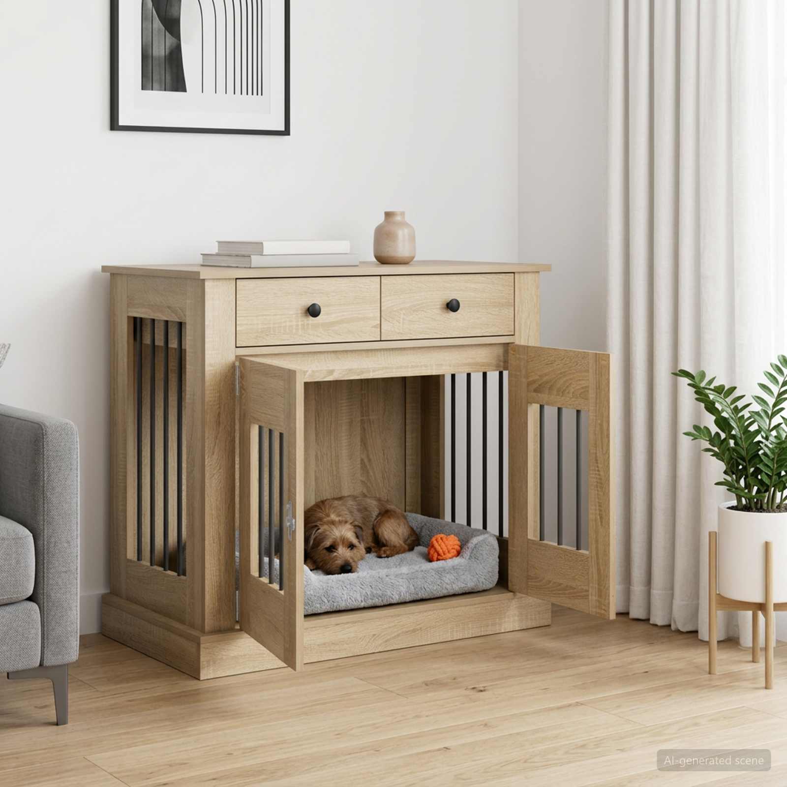 Έπιπλο για κλουβί σκύλου Sonoma Δρυς 90 x 47,5 x 80 εκ