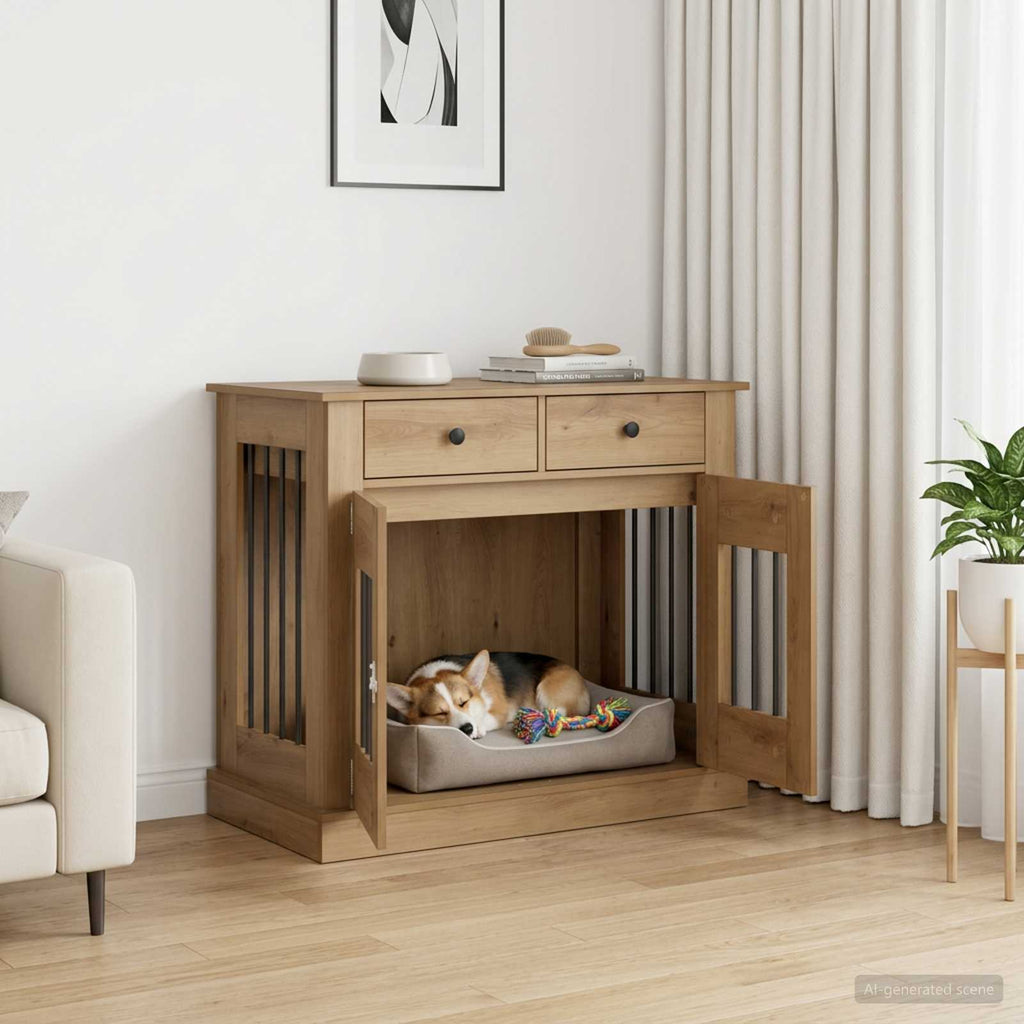 Έπιπλο για κλουβί σκύλου Artisan Δρυς 90 x 47,5 x 80 εκ