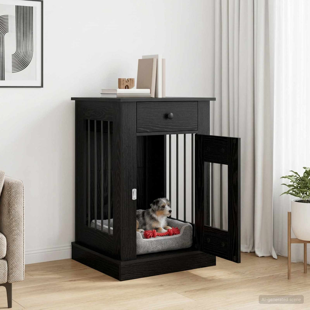 Έπιπλο για κλουβί σκύλου Μαύρη Δρυς 50 x 47,5 x 80 εκ.