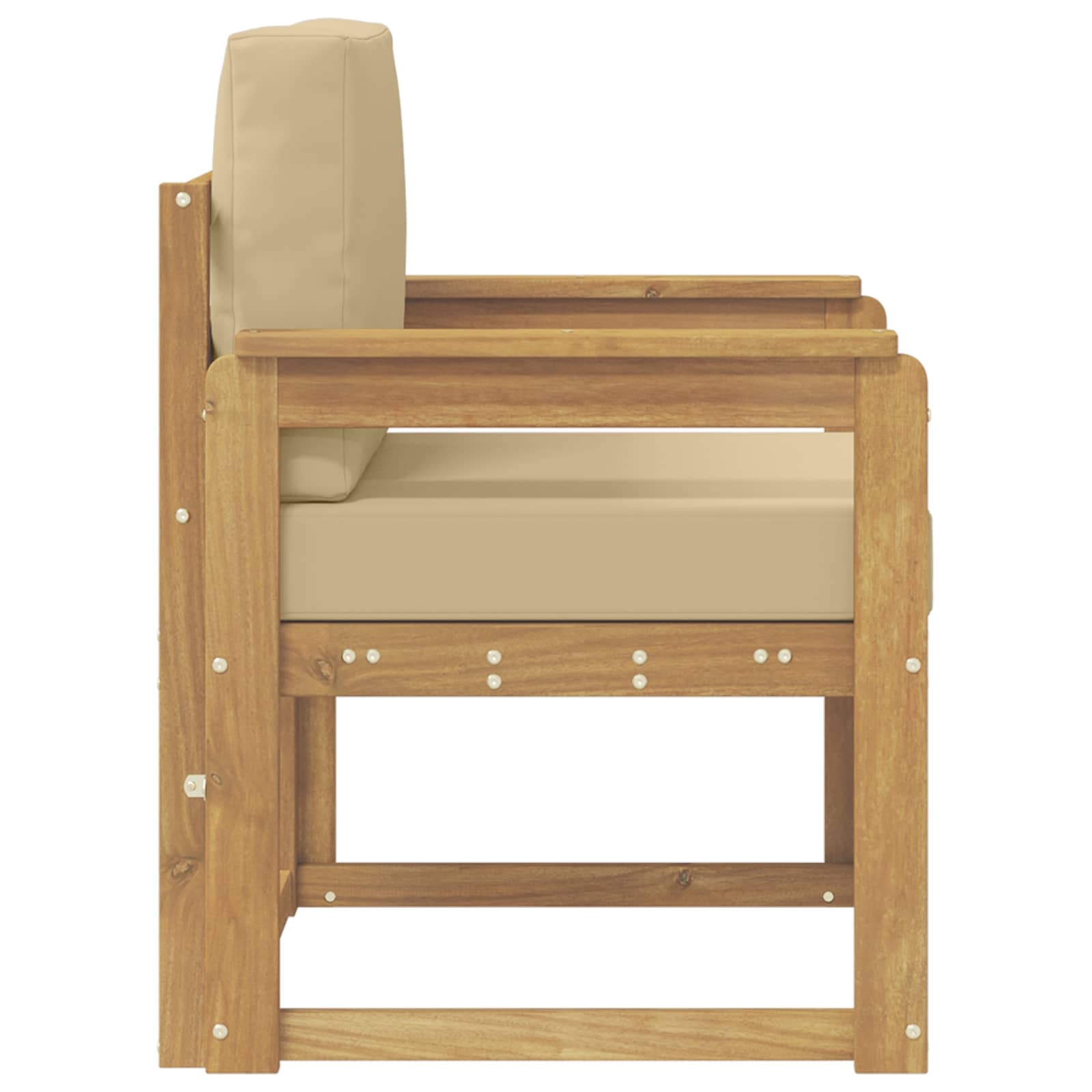 Εξωτερικός καναπές Πολυεστέρας Λευκό και Μπεζ