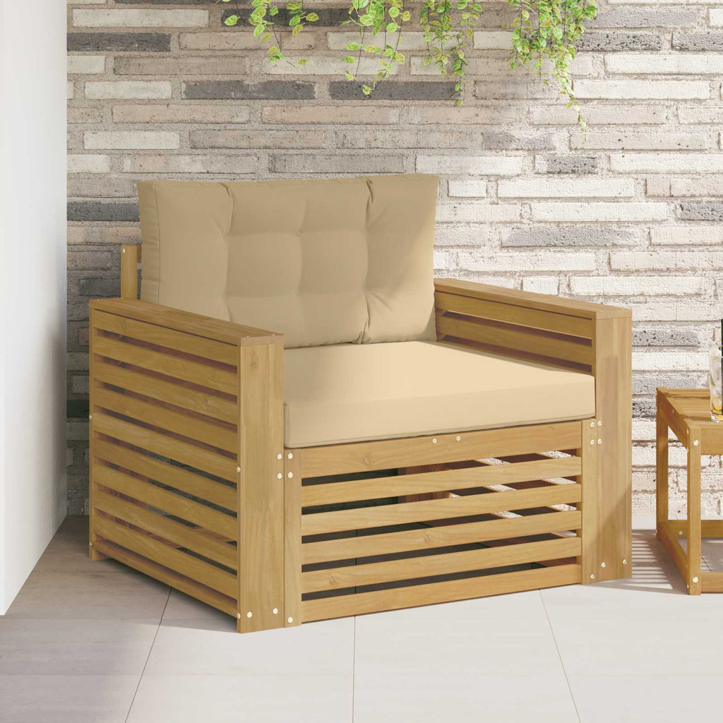 Εξωτερικός καναπές Πολυεστέρας Λευκό και Μπεζ