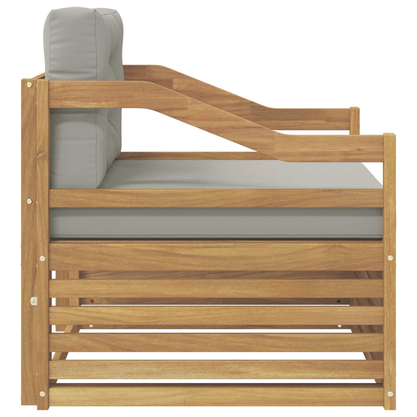 Εξωτερικός καναπές Λευκό και Ανοιχτό Γκρι