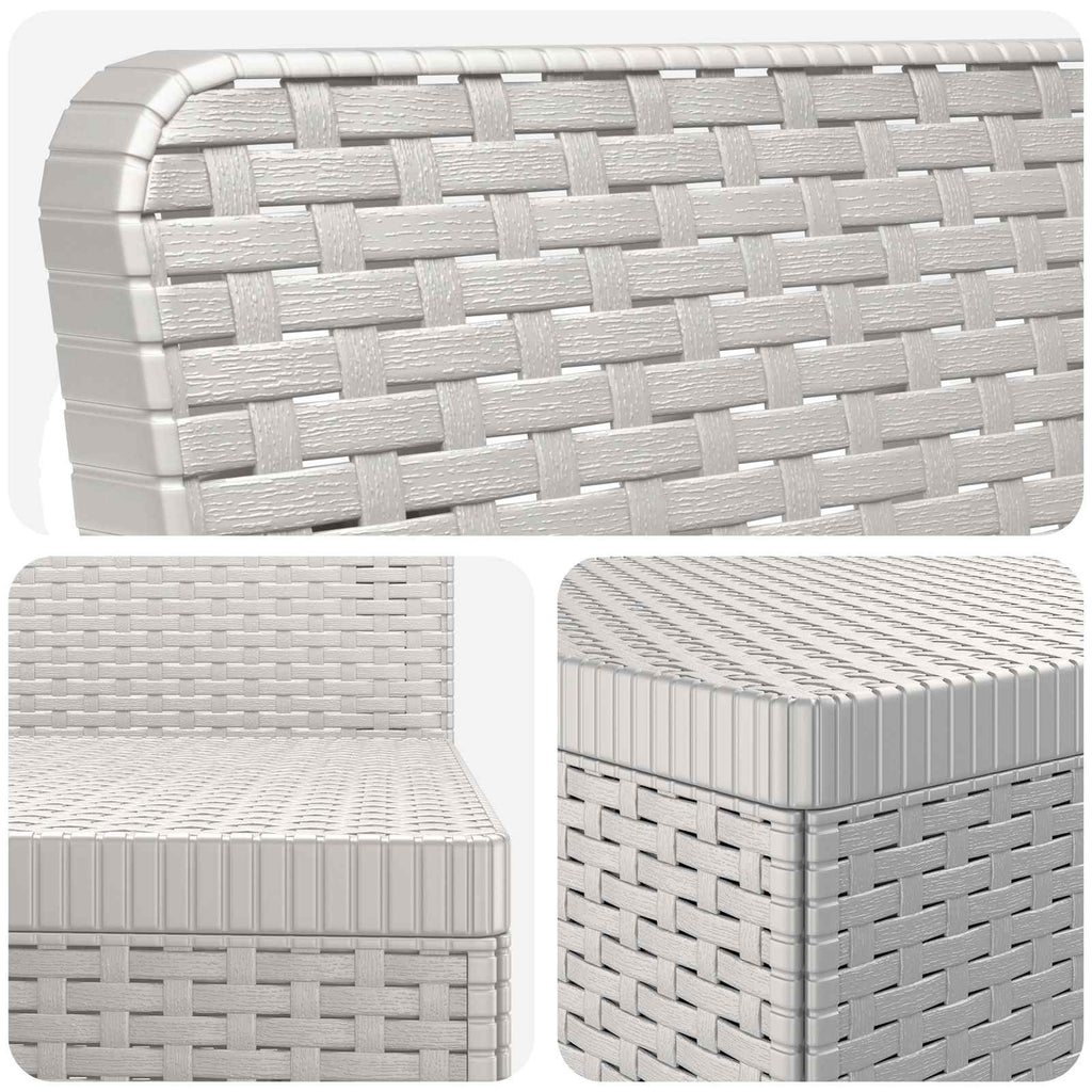 Καθιστικό Κήπου 3 Θέσεων Rattan Look PP Λευκό