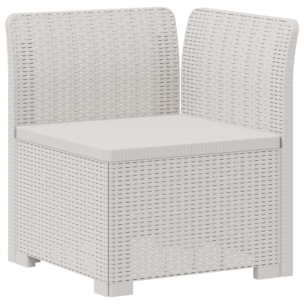 Καθιστικό Κήπου 4 Θέσεων από Ρατάν PP Λευκό