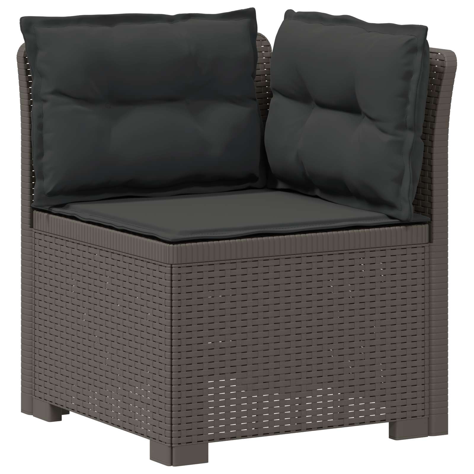 Σαφά Κήπου 5 Θέσεων με Μαξιλάρια Ράιταν PP Ανοιχτό γκρι